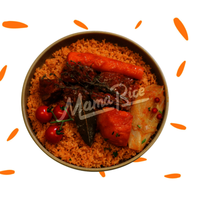 Plat africain Thieb au restaurant halal Mama Rice